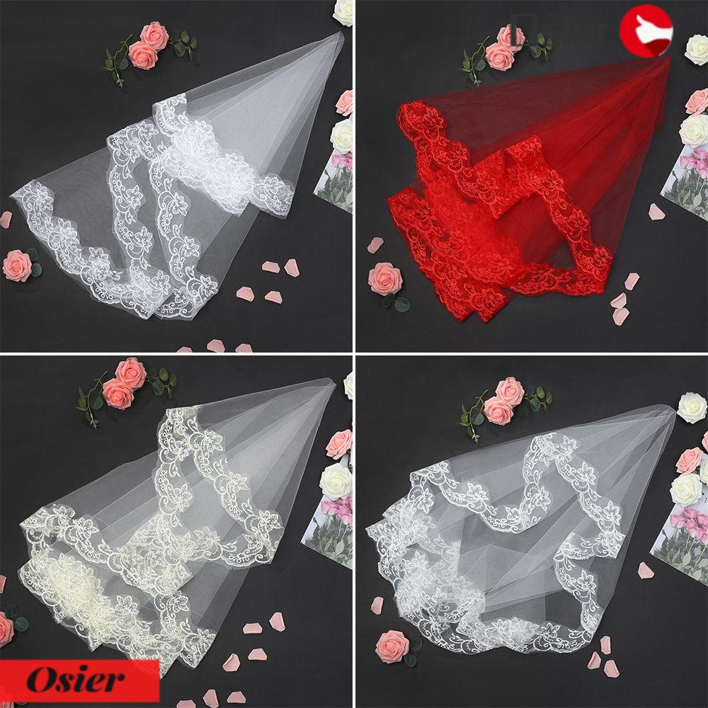 Mạng Che Mặt Vải Ren Trắng Sang Trọng 1 Cái Cho Cô Dâu