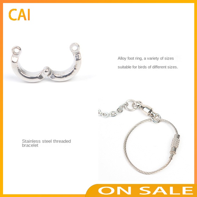 Lắc Chân Nhiều Kích Thước Kèm Khóa Bắt Dây Xích Dành Cho Chim Vẹt