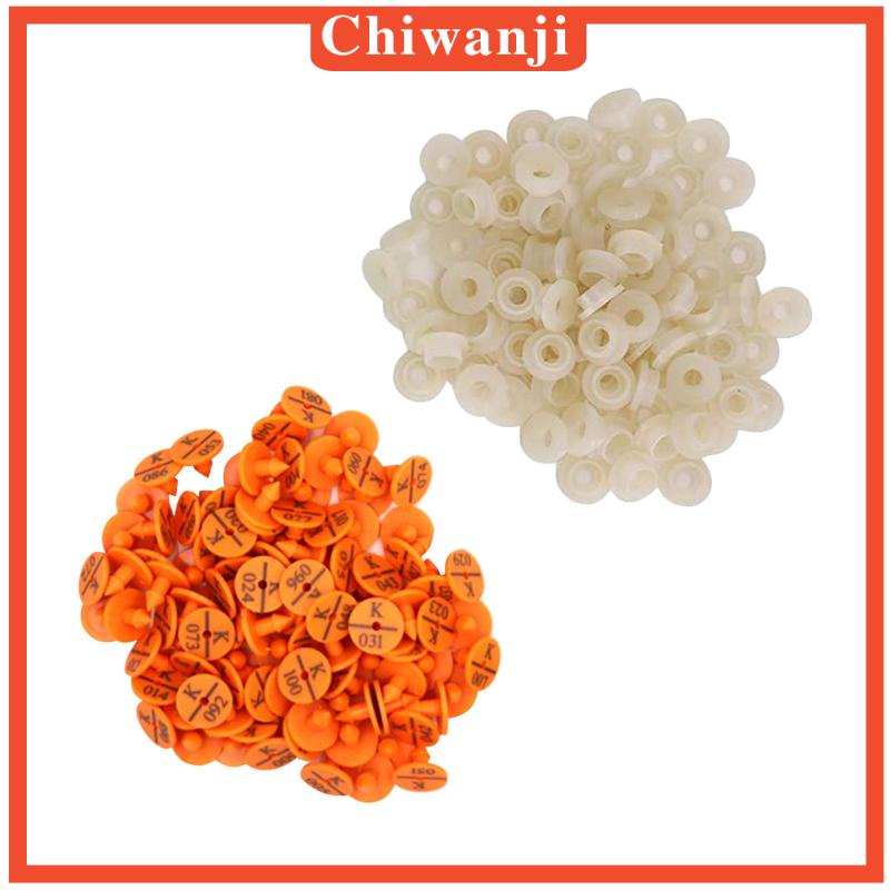 [Chiwanji] 100 Bông Tai Số Cho Thỏ Bò Bò Gia Súc Lợn Bê Tông Hogs Cừu