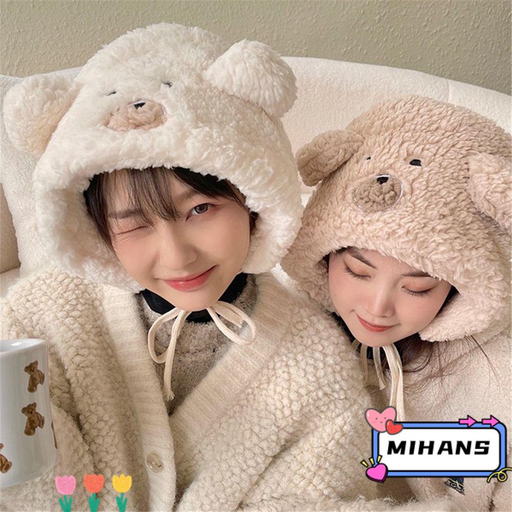 Mũ Beanie Tai Gấu Dễ Thương