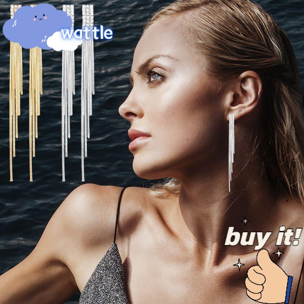 Quà Tặng Bông Tai Gia Súc|Bông Tai Dáng Dài Đính Đá Sang Trọng Cho Cô Dâu