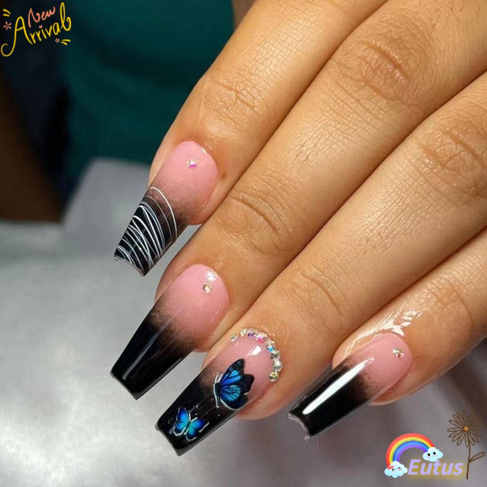 Set 24 Móng Tay Giả Thủ Công Chất Lượng Cao