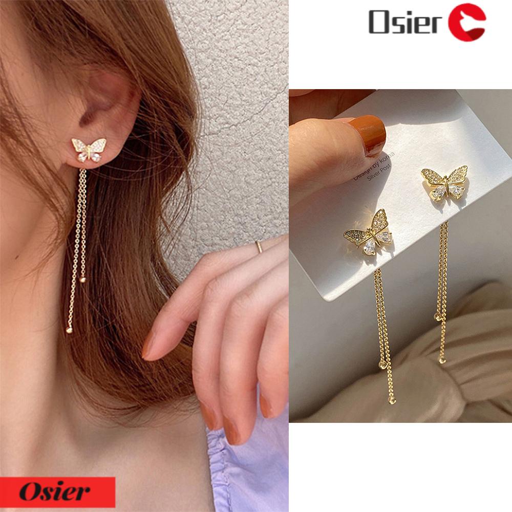 Bông Tai Tua Rua Bướm OSIER1|Trang Sức Vòng Cổ|Quà Tặng Thiết Kế Độc Đáo Chất Lượng Cao