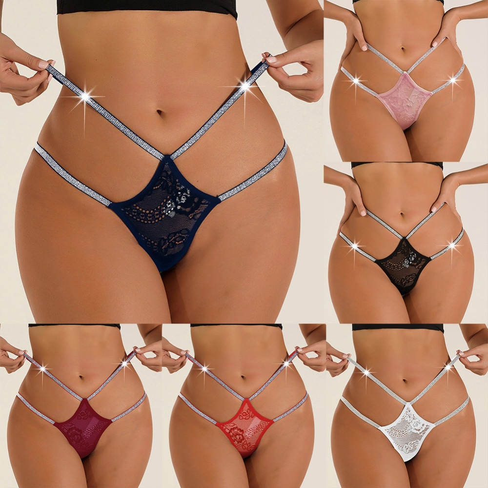 Quần Lót Ren Hoa Lưng Thấp Thiết Kế Khoét Quyến Rũ Cho Phái Nữ