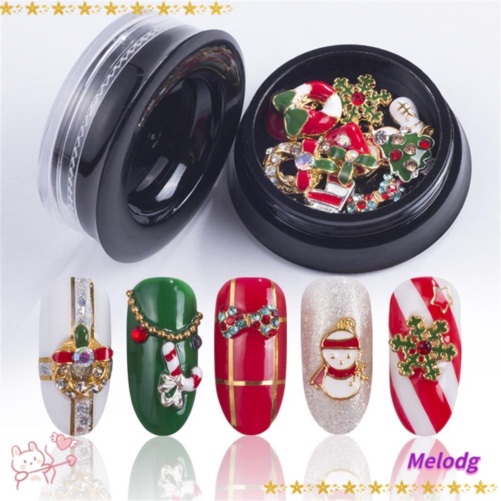 Hạt Kim Loại Họa Tiết Người Tuyết 3D Kiểu Giáng Sinh Trang Trí Móng Nghệ Thuật