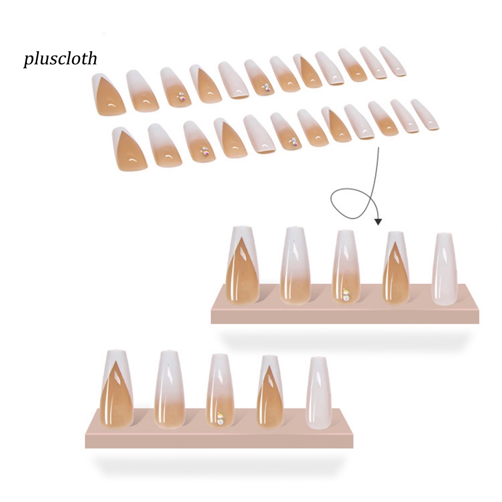 1 Bộ Móng Tay Giả Dạng Nhấn Kèm Keo Dán Có Thể Tháo Rời Cho Salon