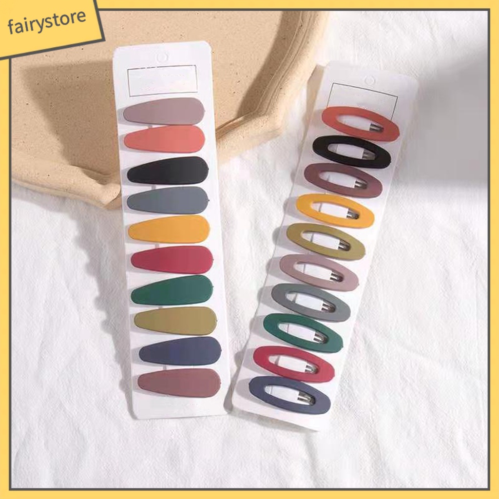 Bộ 10 Kẹp Tóc Chống Trượt Trọng Lượng Nhẹ Màu Sắc Thời Trang Dành Cho Nữ