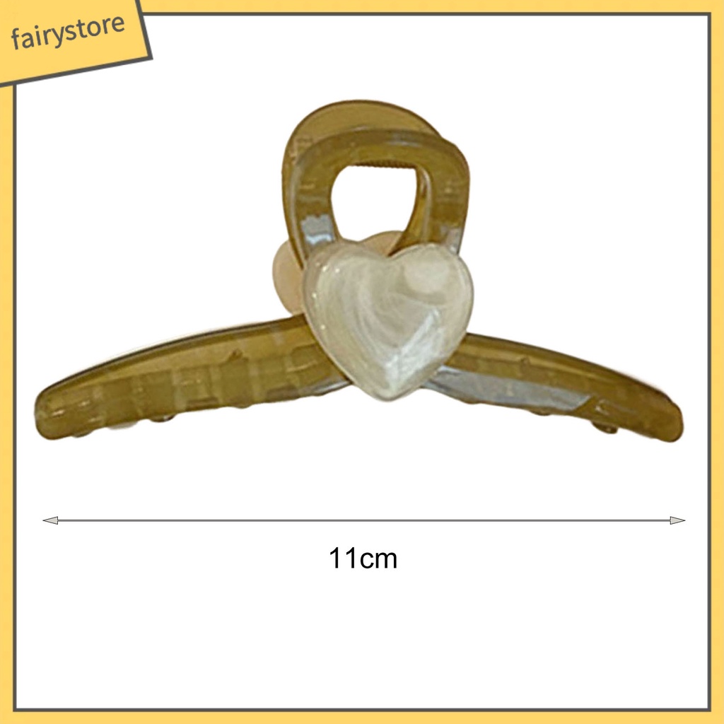 Kẹp Tóc Càng Cua Chống Trượt Hình Trái Tim Kích Thước Lớn Ổn Định Cho Nữ