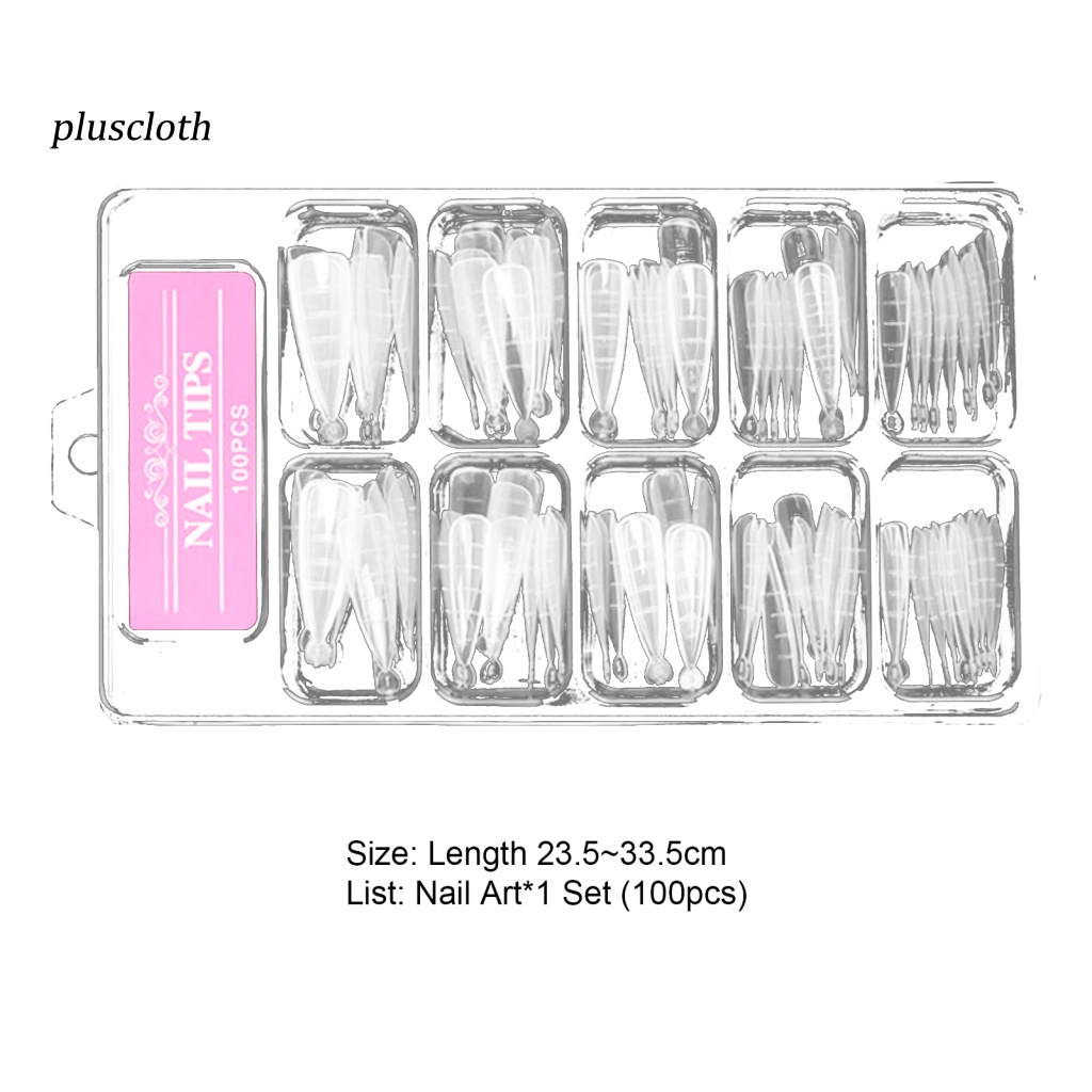 Bộ 100 Móng Tay Giả Che Phủ Toàn Diện Mượt Mà