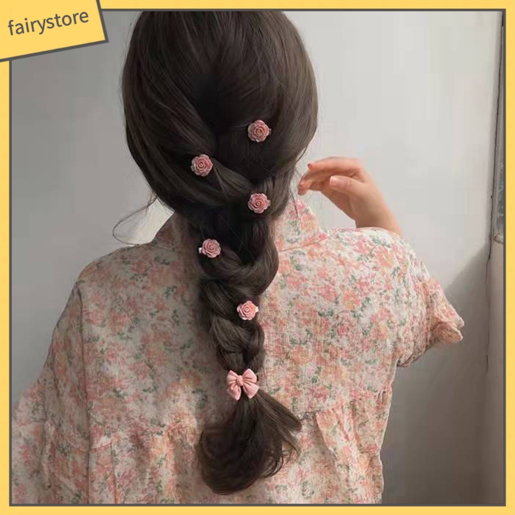 Kẹp Tóc Hình Trái Tim / Hoa Hồng / Nơ / Bướm Dễ Thương Chống Trượt Thời Trang Mùa Hè Cho Nữ