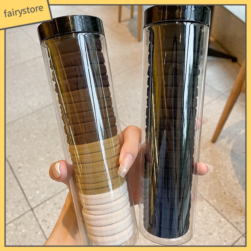 Bộ 20 Dây Cột Tóc Cao Su Co Giãn Có Thể Tái Sử Dụng Cho Nữ