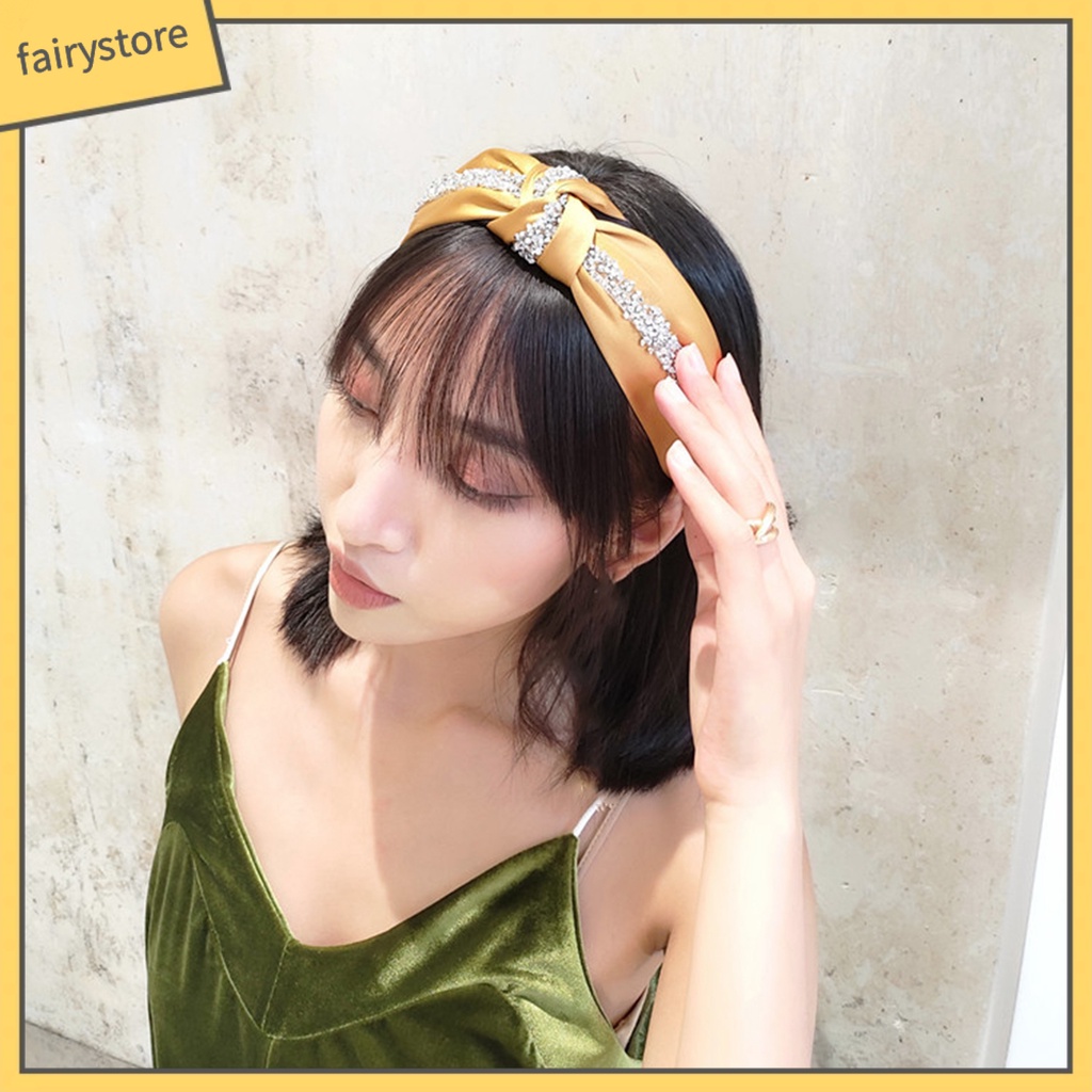 Băng Đô Đính Đá Co Giãn Thoải Mái Dành Cho Nữ