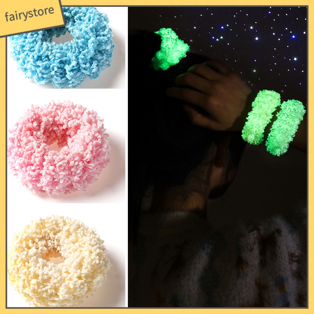 Dây Cột Tóc Màu Trơn Dày Dặn Mềm Mại Co Giãn Tốt Tiện Dụng Cho Nữ