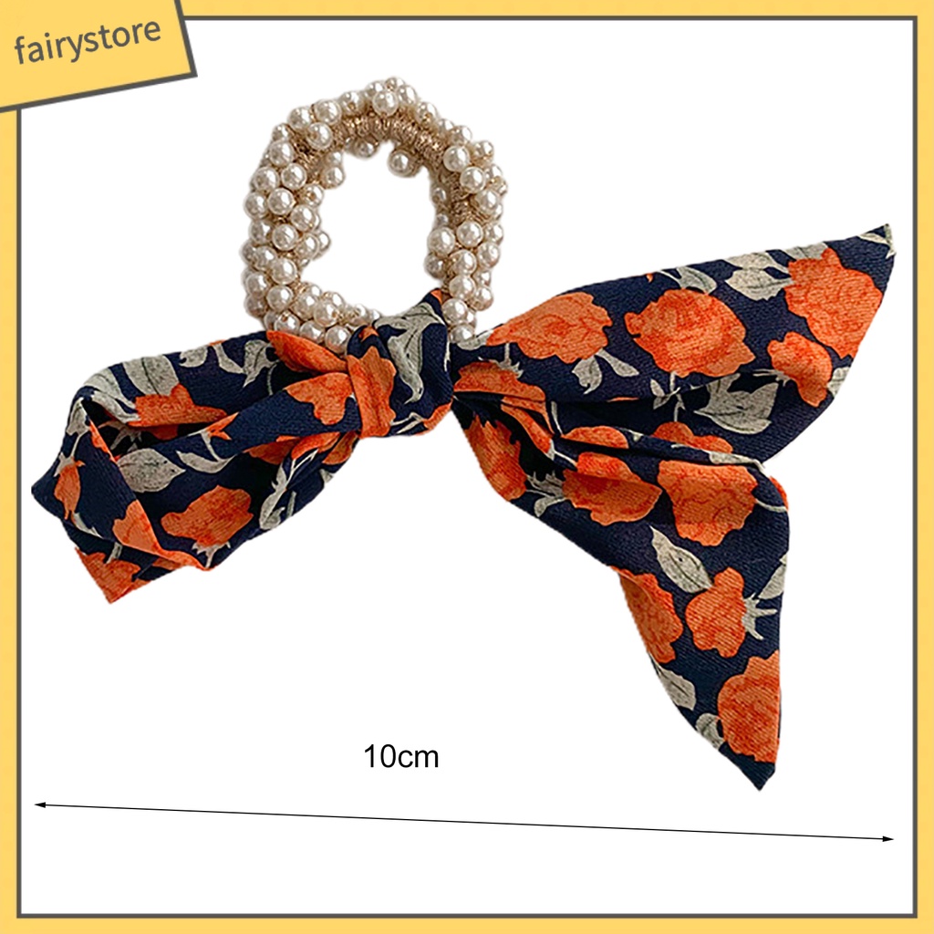 Băng Đô Cài Tóc Đính Nơ &amp; Ngọc Trai Giả Thời Trang Chống Rơi