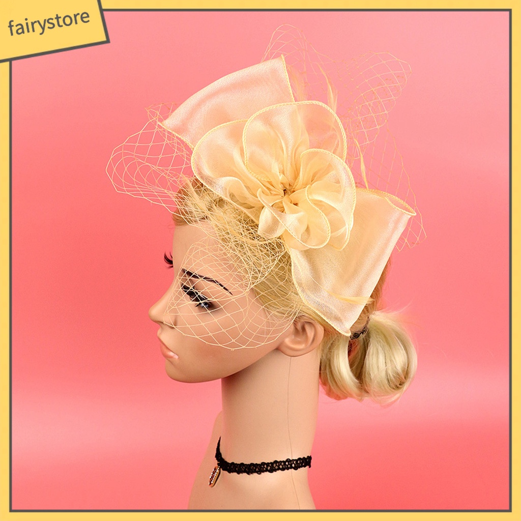 Mũ Lưới Thắt Nơ Phong Cách Hoàng Gia Cổ Điển Dùng Để Trang Trí Tiệc Cưới