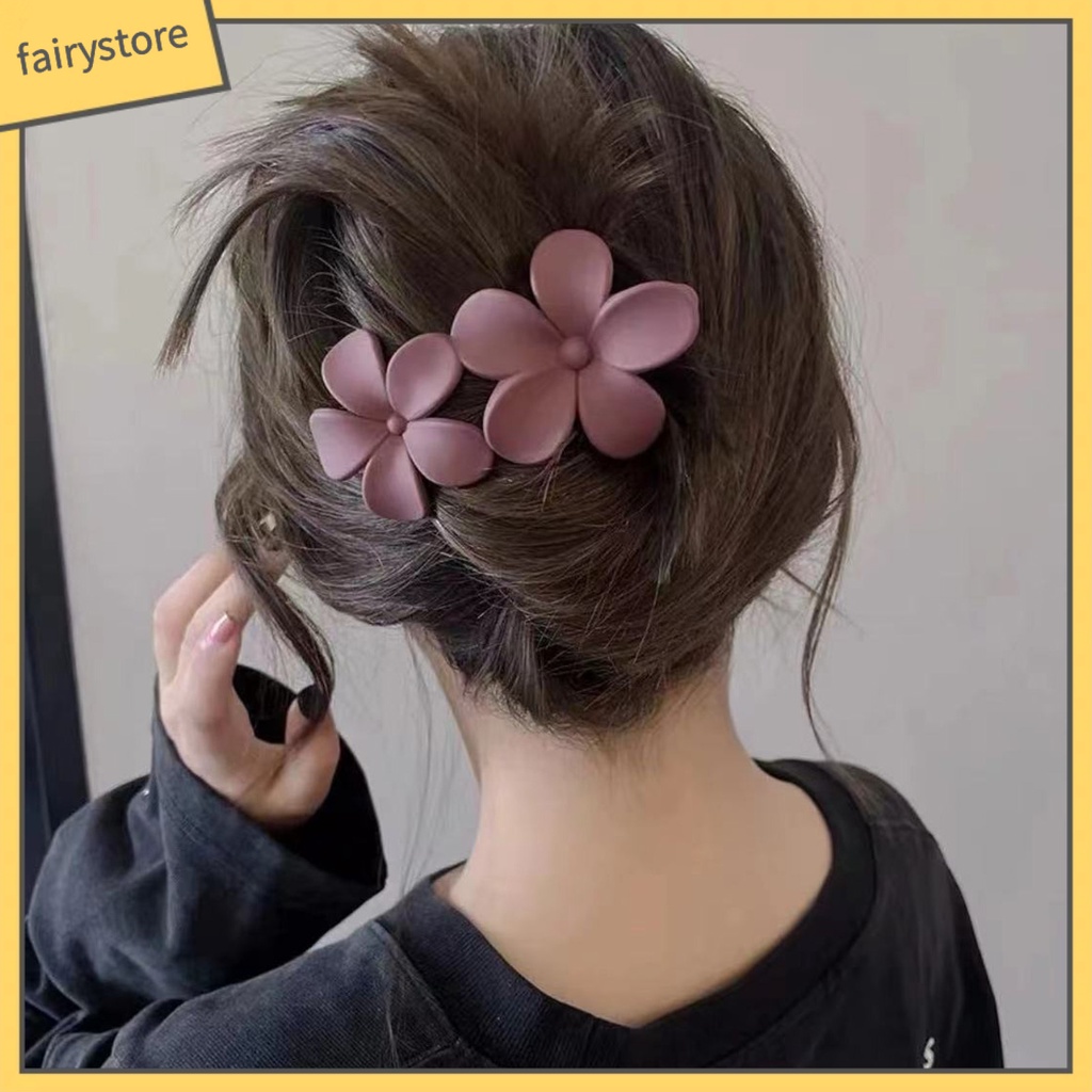 Kẹp Tóc Càng Cua Màu Trơn Chống Trượt Chống Rơi Thanh Lịch