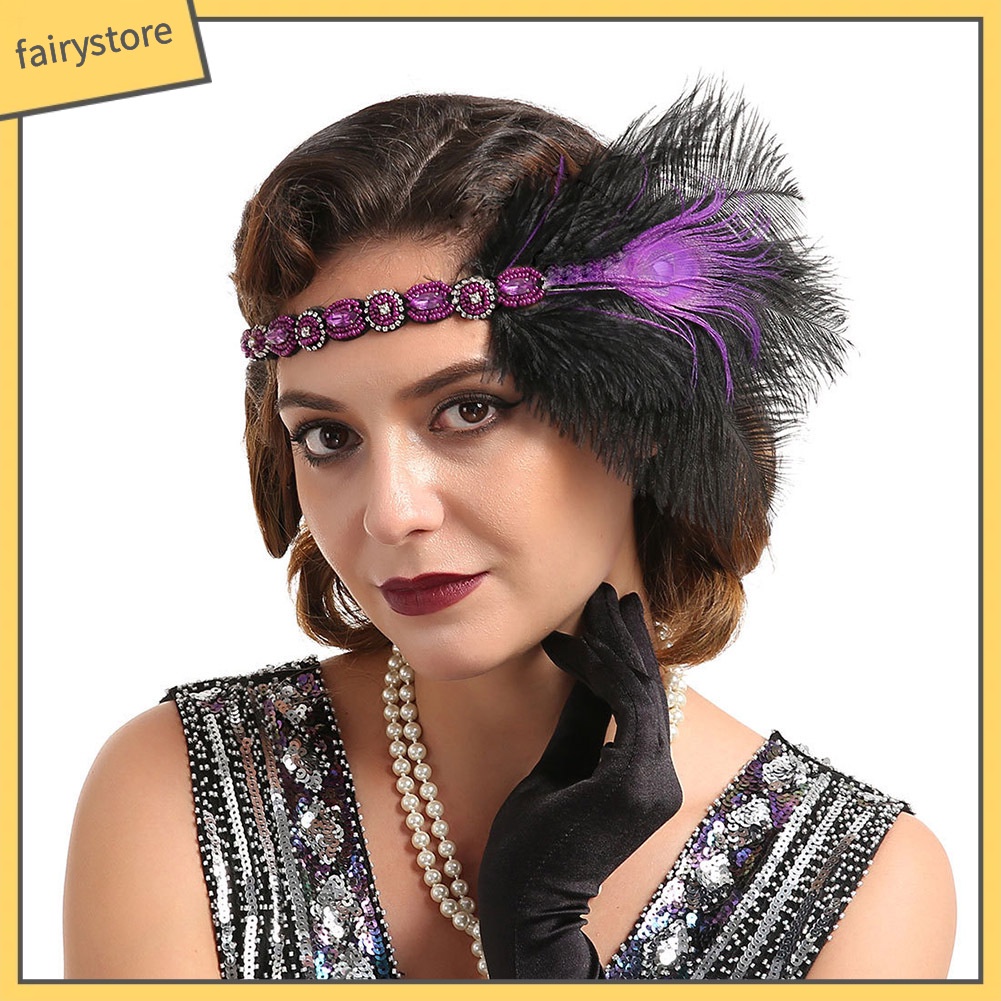 Băng Đô Cài Tóc Hình Chim Công Đính Đá Nhân Tạo Thời Trang