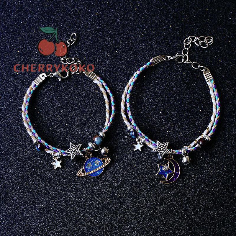 🍒🍒CHERRYKOKO Lắc Tay Hình Hành Tinh Mặt Trăng Ngôi Sao Dành Cho Bạn Nữ Sinh