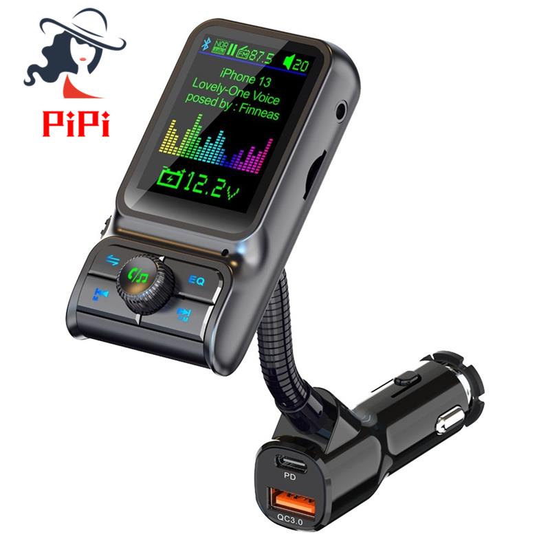 Tẩu Sạc Nhanh QC3.0 Kiêm Máy Nghe Nhạc MP3 FM Màn Hình HD Nhiều Màu Sắc Dành Cho Ô Tô