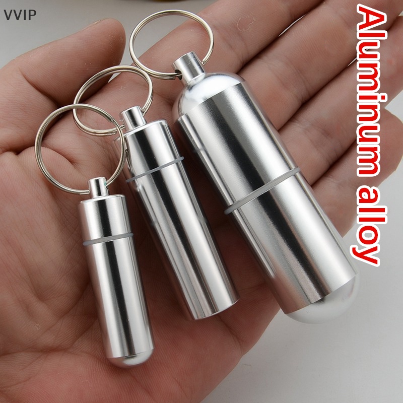 Hộp Đựng Tăm Xỉa Răng Bằng Nhôm Chống Thấm Nước Có Móc Khóa Tiện Dụng Mang Theo Du Lịch Cắm Trại