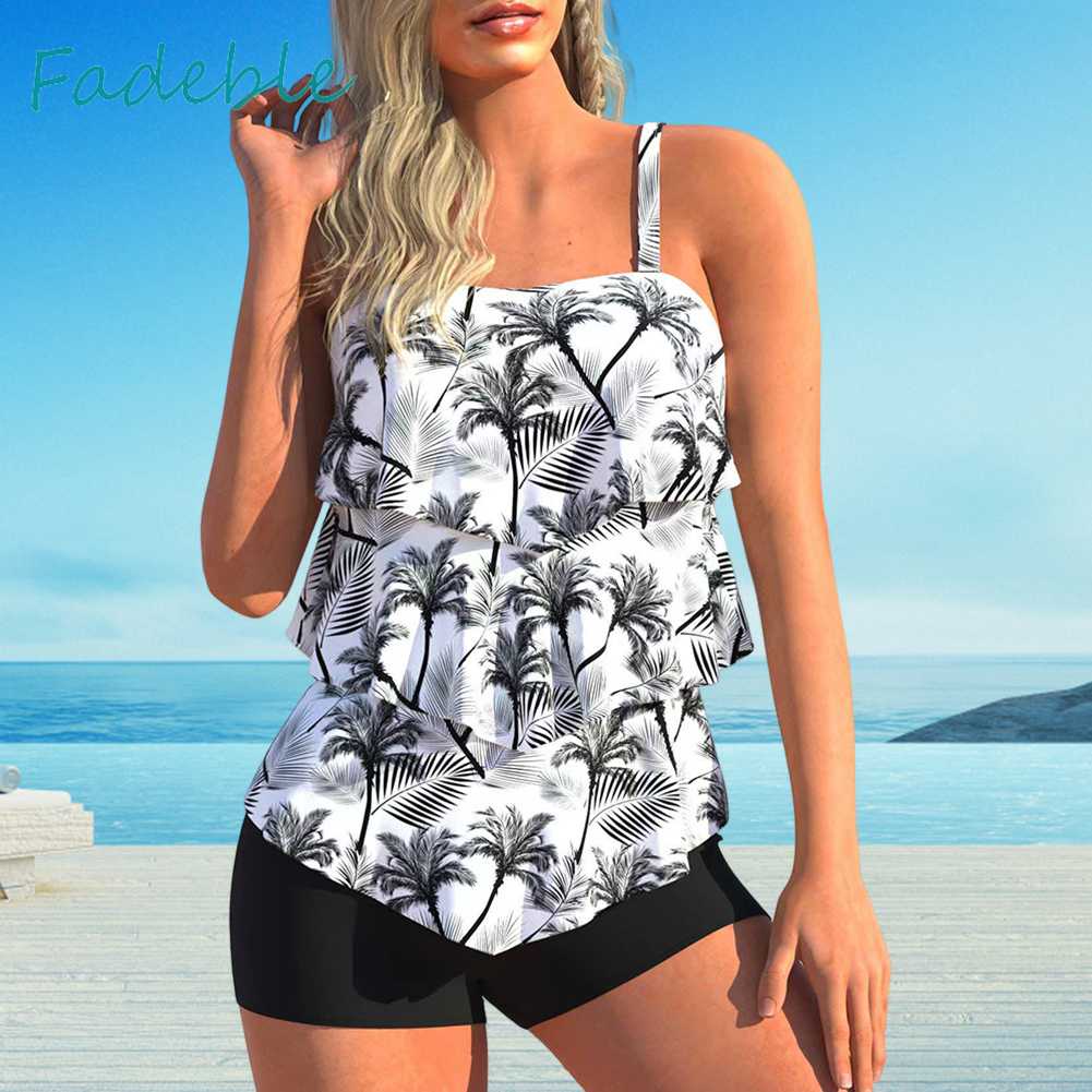 Bộ Đồ Bơi Hai Mảnh In Họa Tiết Kỹ Thuật Số Màu Gradient Thời Trang Cho Nữ