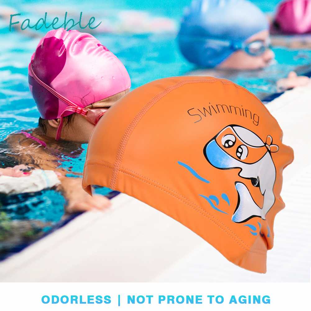 Mũ Bơi Chất Liệu PU Mềm Mại Thoải Mái Cho Bé