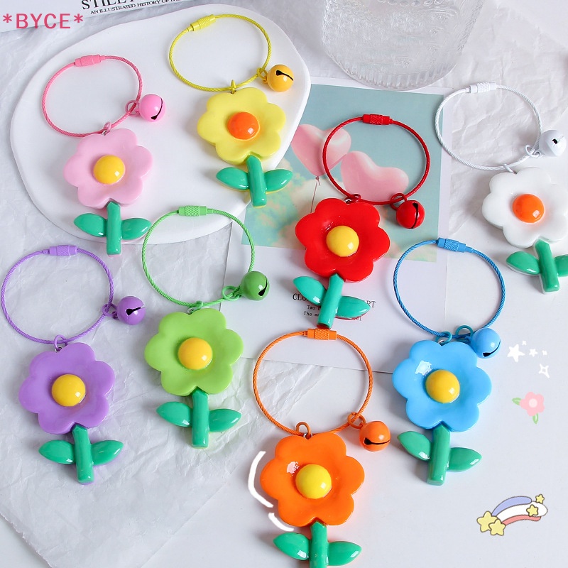 Vòng Đeo Tay / Móc Chìa Khóa Hình Hoa Nhiều Màu Kiểu Hàn Quốc Dễ Thương Cho Bạn Gái Mới