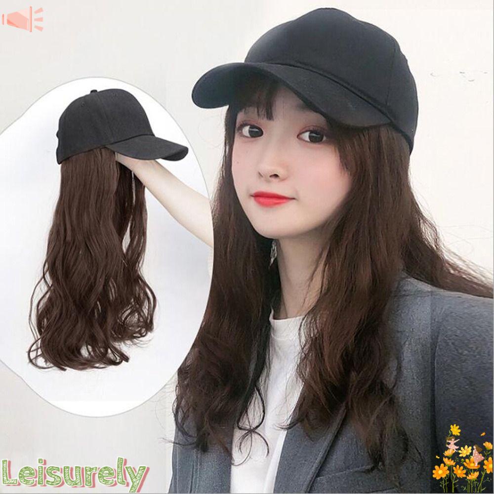 Bộ Tóc Giả Dài Xoăn Dày Kèm Mũ Đội Thời Trang Cho Nữ