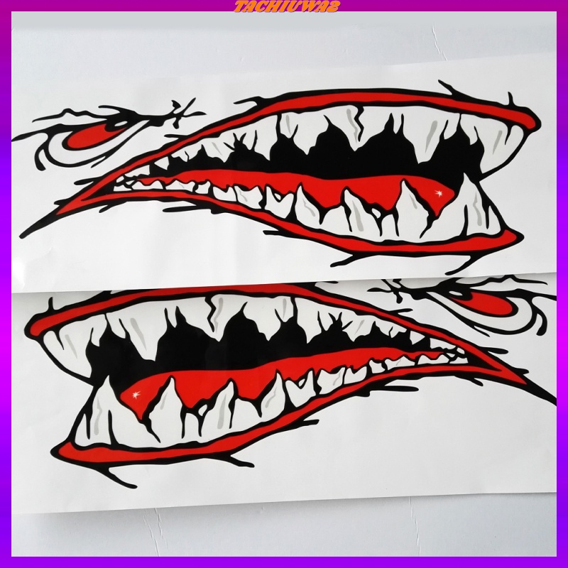 [Tachiuwa2] Set 2 Miếng Dán Miệng Cá Mập + Dây Bungee Màu Xanh Dương