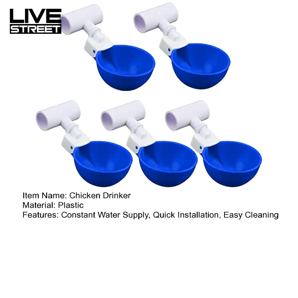 Bộ 5 Cốc Uống Nước Cho Gà Có Thể Tái Sử Dụng Tiện Lợi