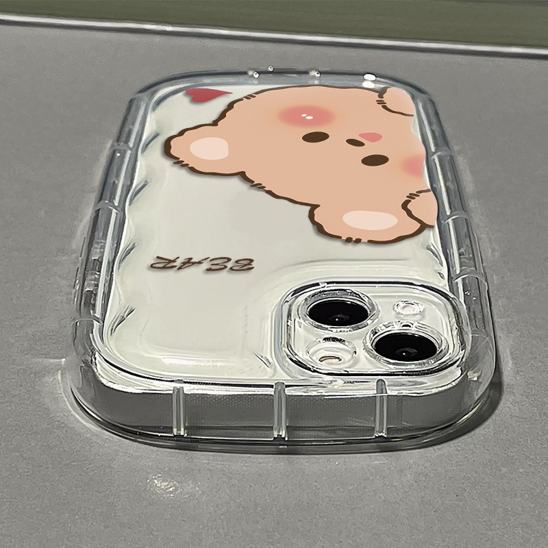 Ốp Điện Thoại Silicone Mềm Trong Suốt Chống Sốc In Hình Gấu Thỏ Cho IPhone 14 13 12 11 Pro Max XS X XR 8 + 7 Plus