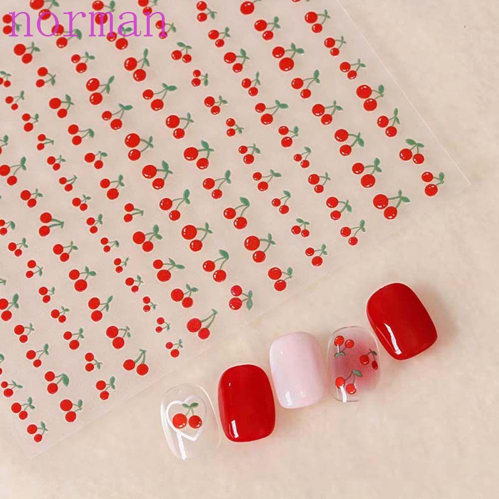Miếng Dán Trang Trí Móng Tay Tự Dính Họa Tiết Trái Cây Xinh Xắn