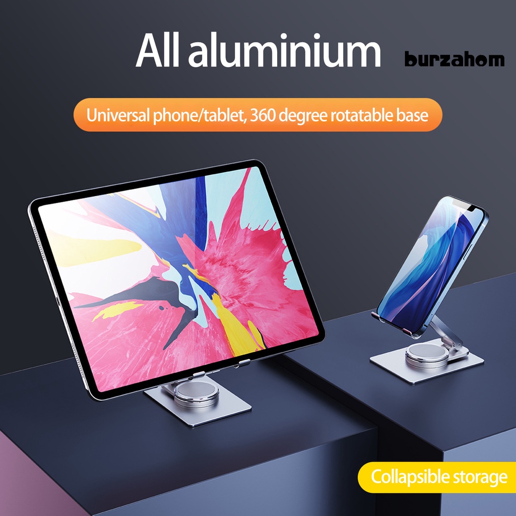 Giá Đỡ Điện Thoại / Máy Tính Bảng Để Bàn Bằng Hợp Kim Nhôm Xoay 360 Độ Tùy Chỉnh Tiện Dụng