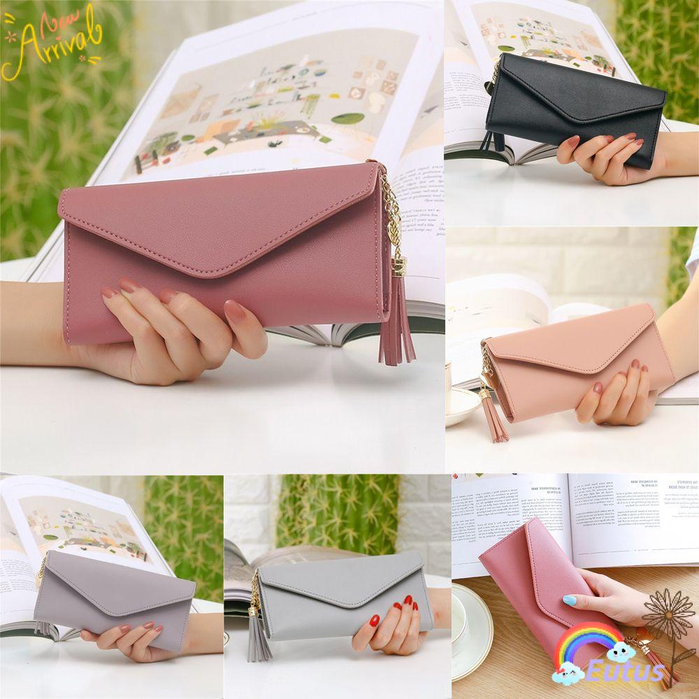 Ví Dài Đựng Tiền Xu / Thẻ Bằng Chất Liệu Da Chống Thấm Nước Dành Cho Nữ