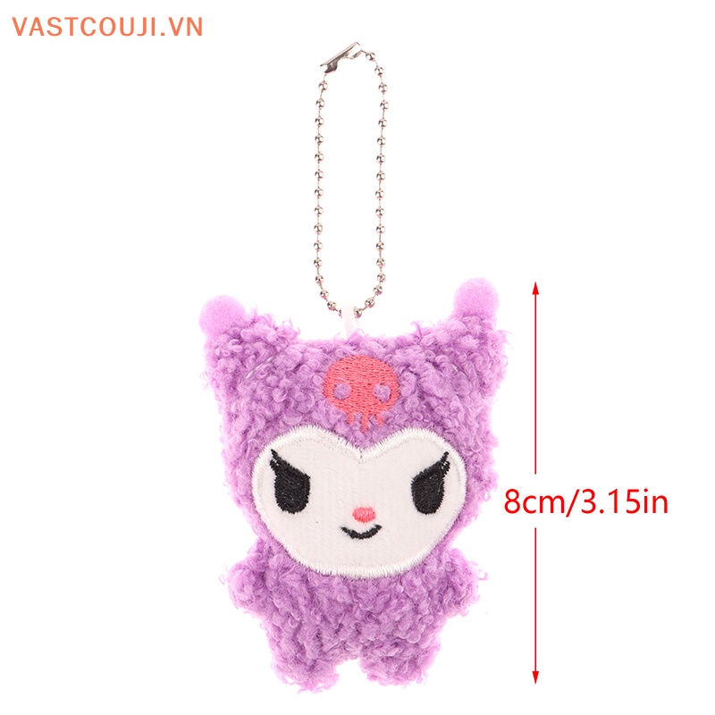 SANRIO Đồ chơi nhồi bông Hình Cinnamoroll Melody Kulomi Dễ Thương Treo Móc Khóa / Ba Lô / Túi Xách / Móc Khóa Trang Trí Xe Hơi