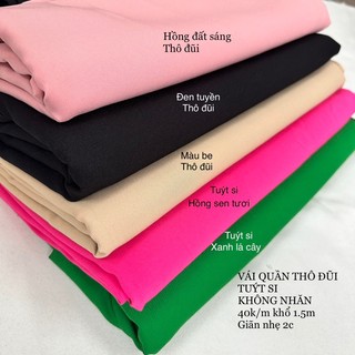 Vải Quần Đũi, - Tuýt- Si ,âu Tây nữ ,Gôn  nhiều màu Hàn Quốc-May Quần váy áo vest.