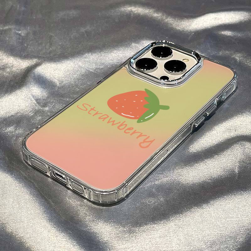 ✅Ốp Điện Thoại Dẻo Họa Tiết Trái Dâu Dễ Thương Chống Sốc Cho Iphone12 13maxplus 14pro / 711 8