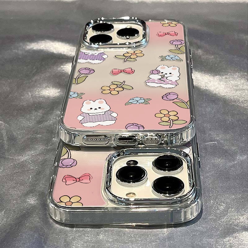 ✅Ốp Điện Thoại Dẻo Hình Thỏ / Bông Hoa Đơn Giản Chống Sốc Cho iPhone127 13 14proplus 8In 11max GK5X