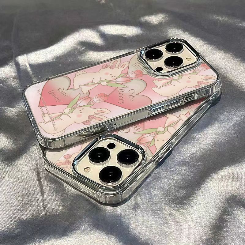 ✅Ốp Điện Thoại Dẻo Họa Tiết Chú Thỏ &amp; Hoa Đơn Giản Chống Sốc Cho iPhone12 CVDK / 1311 14ProPlus xsmax8 7