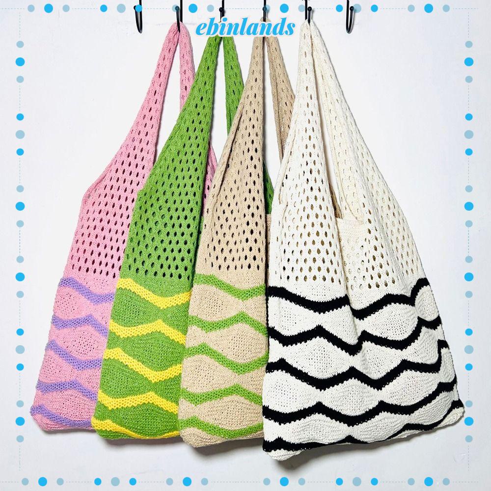 Túi Xách Đeo Vai Đan Len Sức Chứa Lớn Thời Trang Cho Nữ