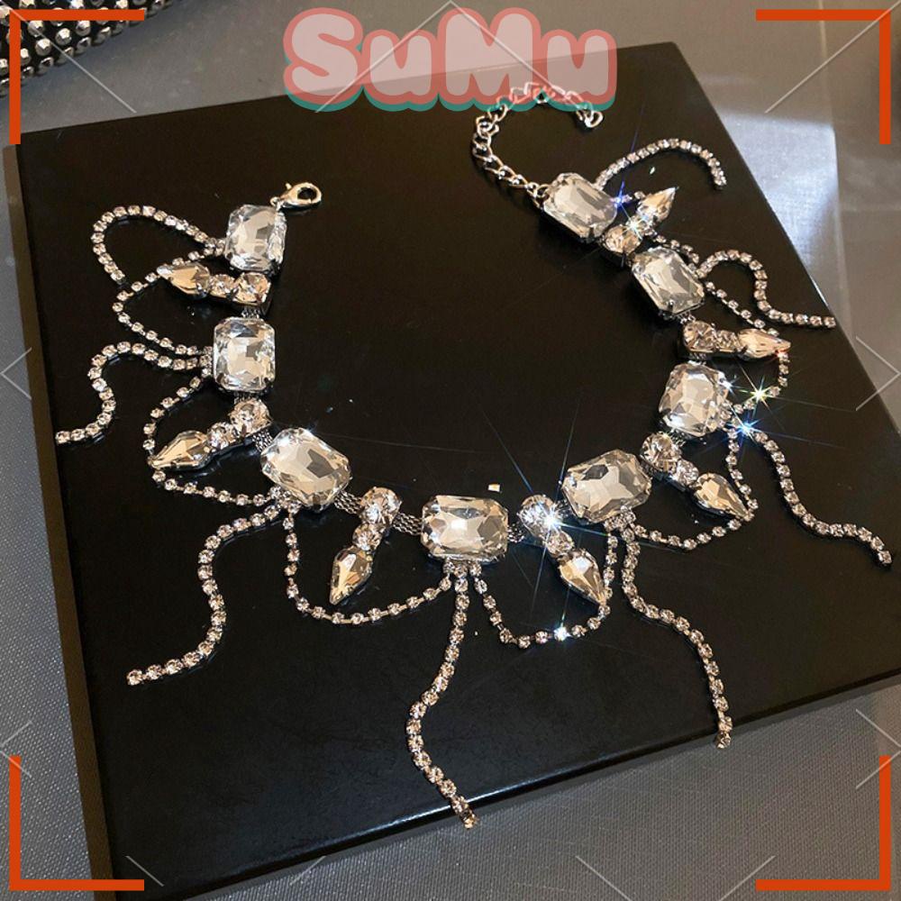 Vòng Cổ Choker Mặt Vuông Kiểu Dáng Hình Học Mới