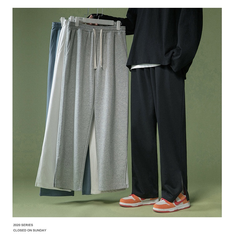 Quần Dài Ống Rộng Phong Cách Đường Phố Hàn Quốc Cá Tính Cho Nam