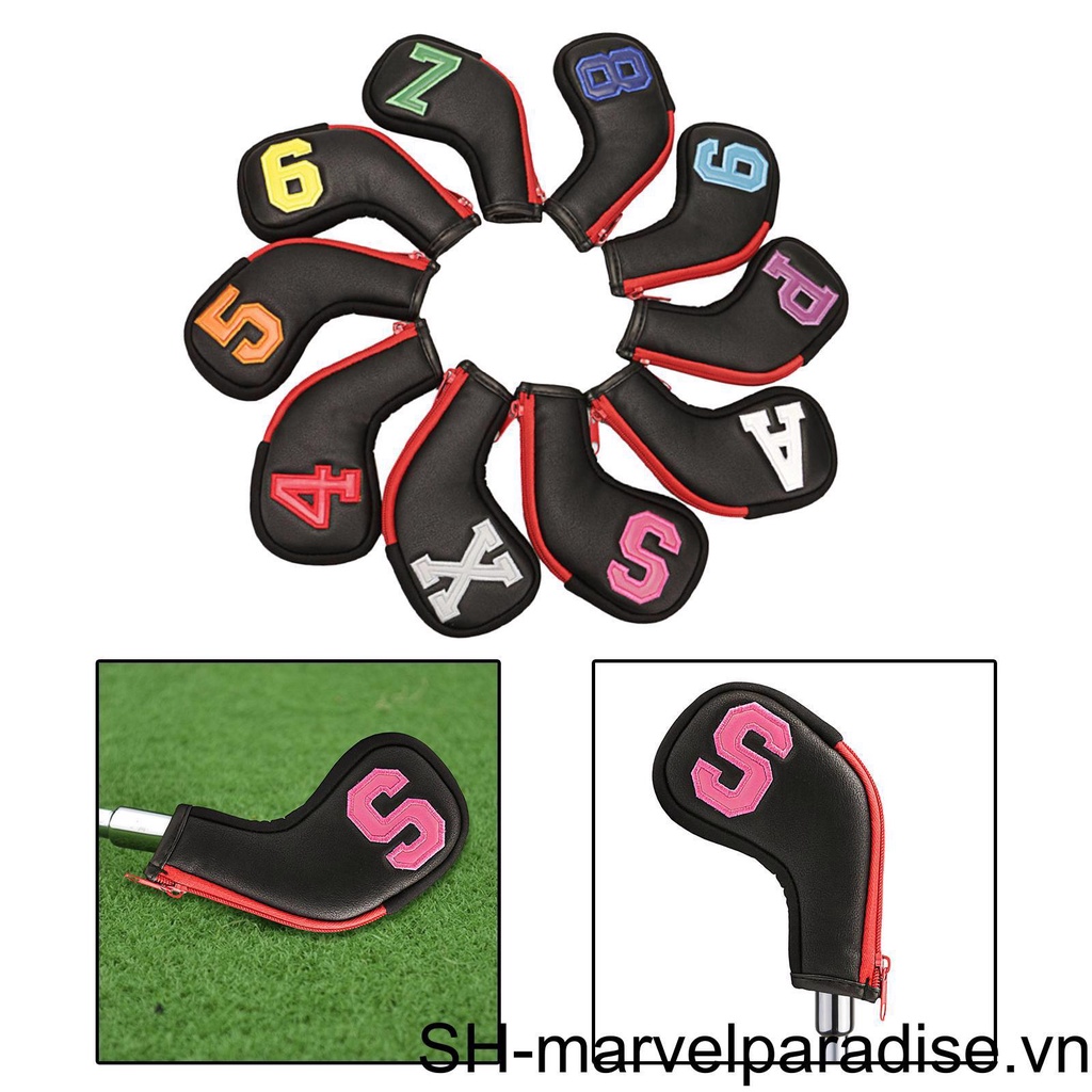 Bộ 10 Vỏ Bọc Đầu Gậy Đánh Golf Chất Lượng Cao