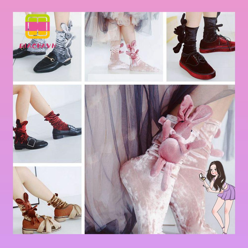 Vớ Nhung Mềm Giữ Ấm Mùa Đông Kiểu Dáng Dễ Thương