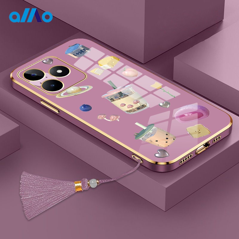 Ốp Điện Thoại Mềm Hình Trà Sữa Cho Realme C53 Narzo N53 Realme 11 Pro + 10t 10 Pro + 9i Realme C55 C35 C30s C33 2023 C30 C31