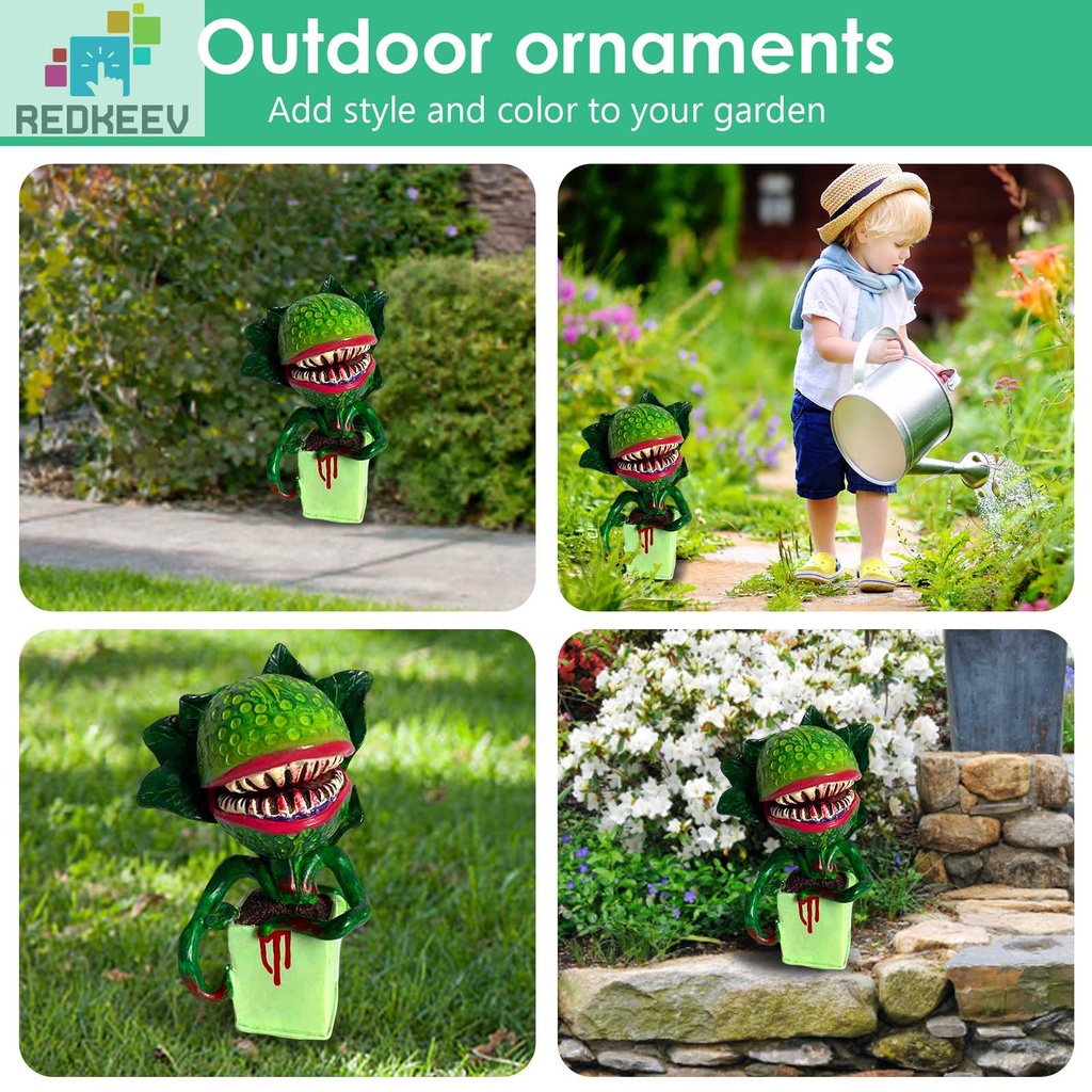 Tượng Nhỏ Bằng Nhựa Resin Điêu Khắc Hoa Thủ Công Trang Trí Sân Vườn