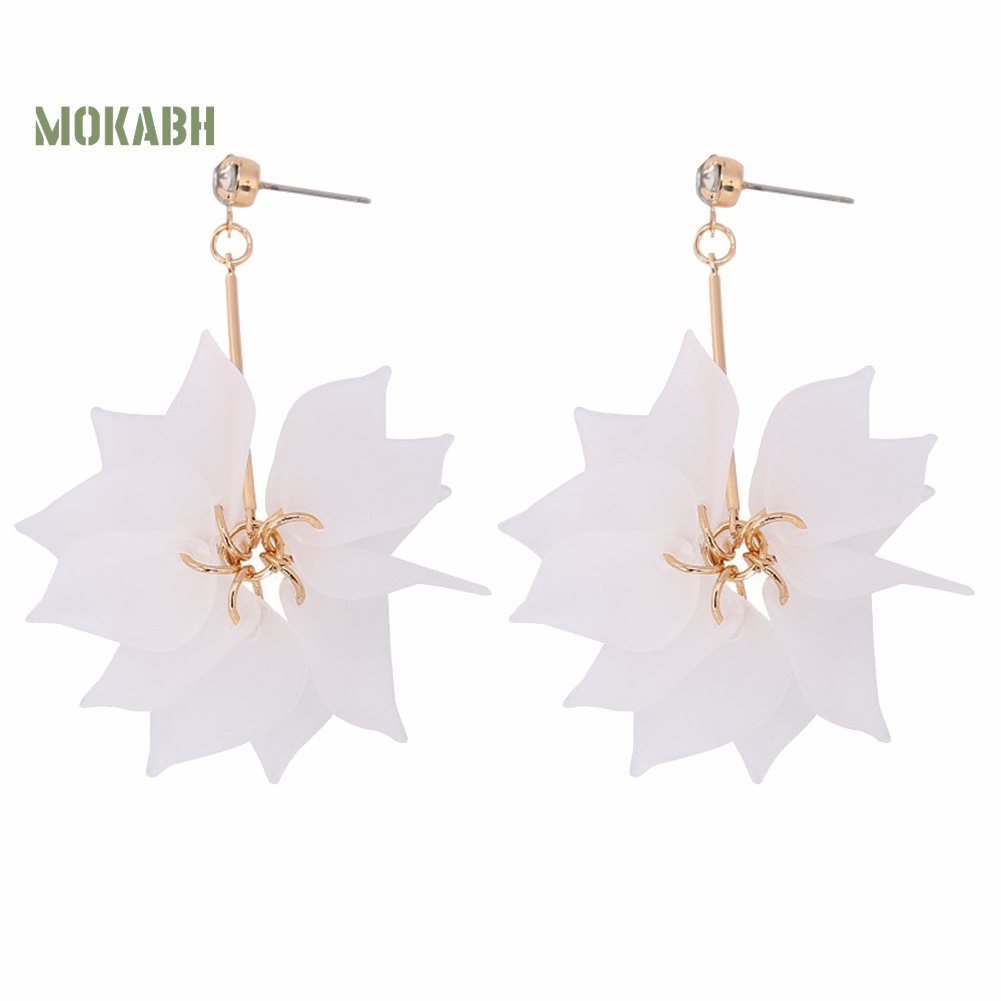 Bông Tai Dáng Dài Hình Cánh Hoa Thời Trang Cho Nữ