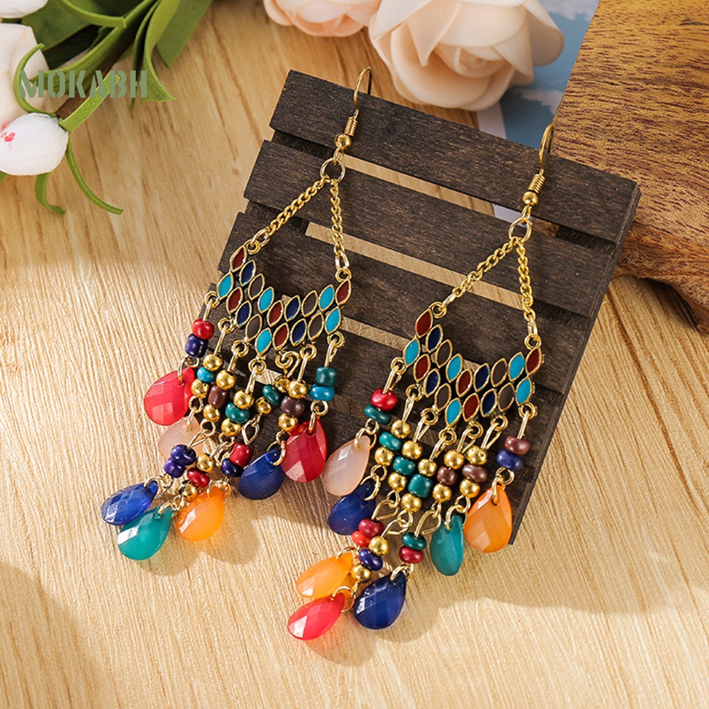 1 Đôi Bông Tai Hợp Kim Hình Giọt Nước Thời Trang