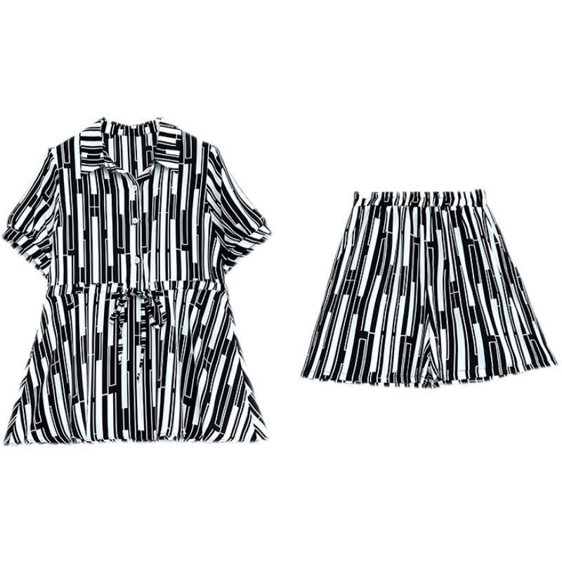 Set Áo Thun Dáng Rộng + Quần Short Lưng Thun Thời Trang Mùa Hè Cho Nữ