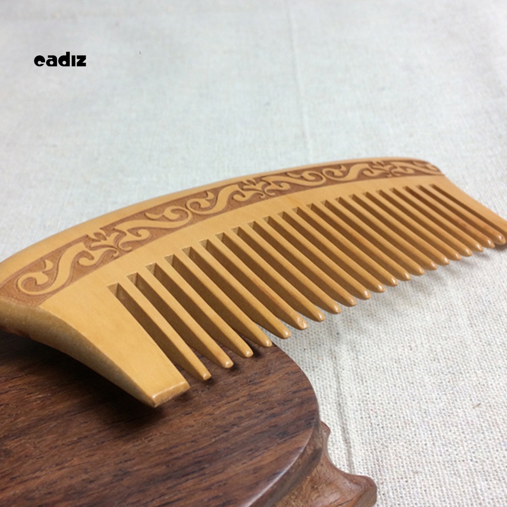 Lược Chải Tóc Hai Mặt Bằng Gỗ Đào Tự Nhiên Chống Tĩnh Điện